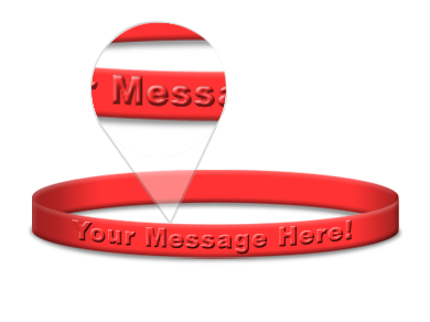 Custom Embossed Thin Wristbands